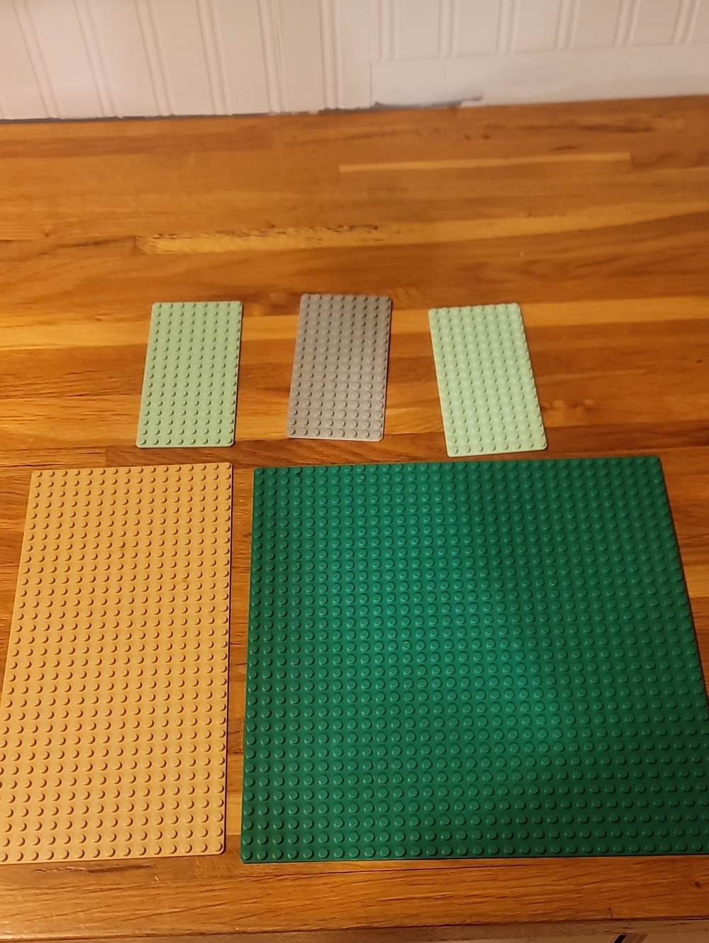Lego Baseplate Set in Green, Tan, Light Aqua, and Gray